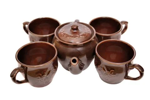 Chinese tea set  스톡 사진
