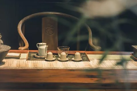 Chinese tea table Stock Photos