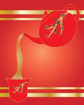 Chinese teapot Stock Illustration