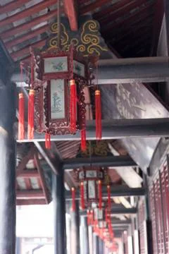 Chinese Temple Deco Foto stock