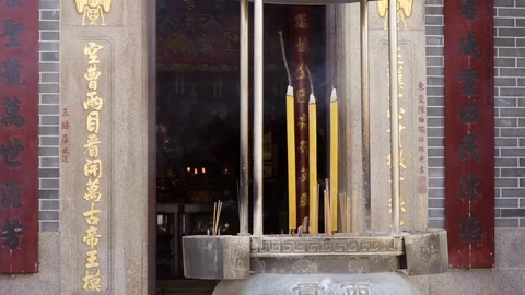 Chinese Temple Incense Video stock 101822865