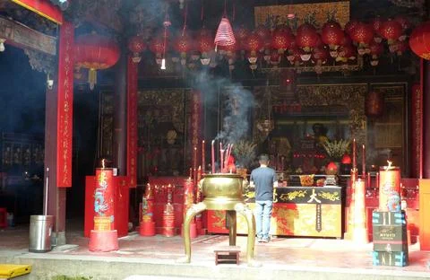 Chinese Temple Interior 2 Stock Photos