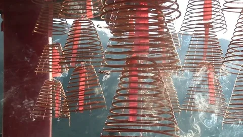 Chinese Temple Scene Stock Footage 71934281