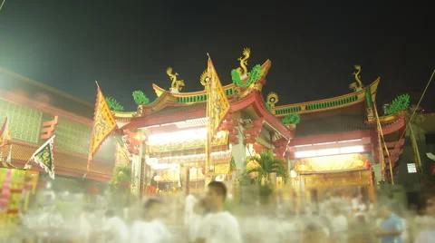 Chinese temple , time Lapse Video stock 60214590