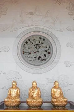 Chinese temple window Stock Photos