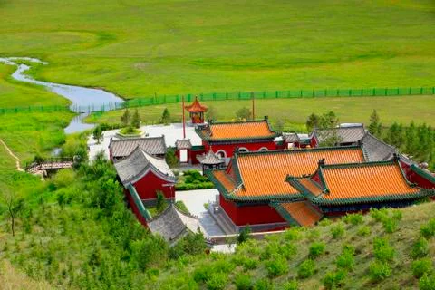 Chinese temples building Stock Photos