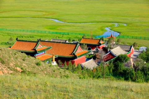 Chinese temples building Stock Photos