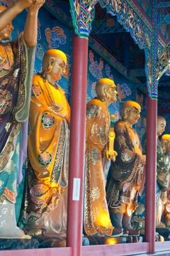 Chinese temples, statues, Stock Photos