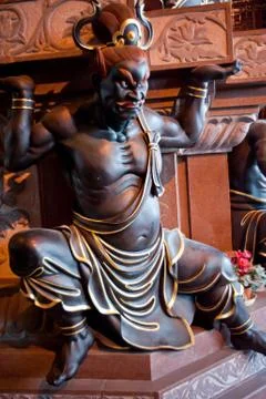 Chinese temples, statues, Stock Photos
