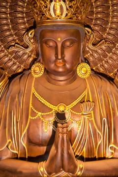 Chinese temples, statues, Stock-Fotos