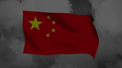 Chinese thunder and cloud cg background for negative image footage Video stock 10689085