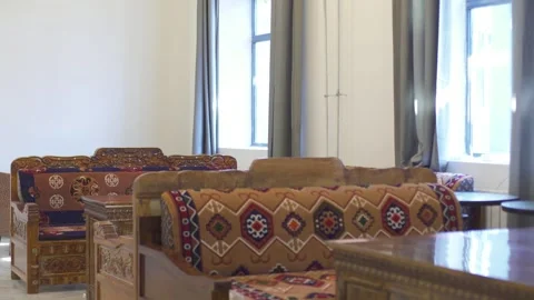 Chinese Tibetan sofa Stock Footage 243034007