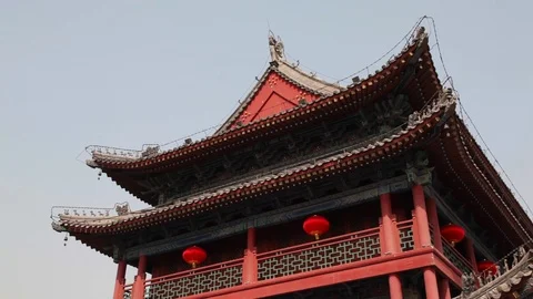 Chinese Tower, close-up Stock Footage 87596432