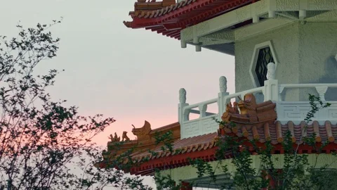 Chinese tower element 스톡 동영상 104108454