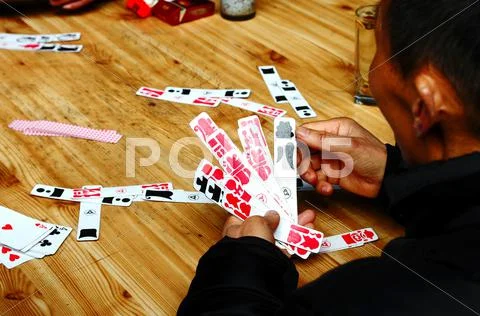 Chinese traditional cards Stock Photos