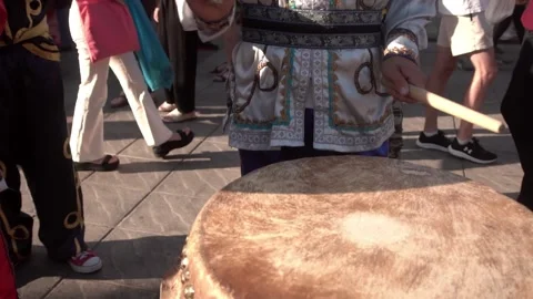 Chinese traditional drum performing. Stock Footage 250467294