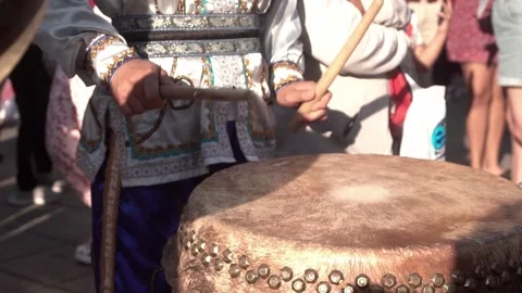 Chinese traditional drum performing. Vidéo 250467555