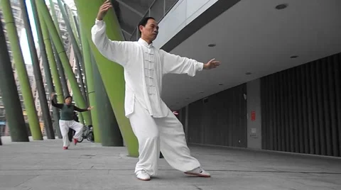 Chinese traditional martial arts, people in practice Stock Footage 59584852