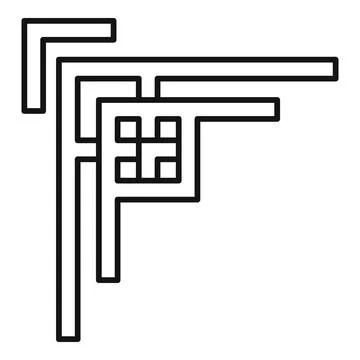 Chinese traditional pattern forming abstract corner design Stock Illustration