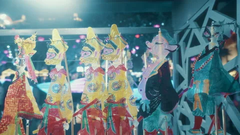 Chinese traditional Shadow Plays Stock Footage 143810792