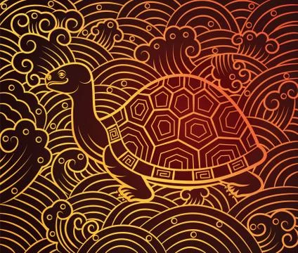 Chinese turtle イラスト素材
