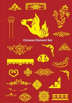 Chinese Vector Elements Stock Illustration