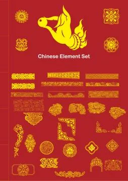 Chinese Vector Elements 스톡 일러스트