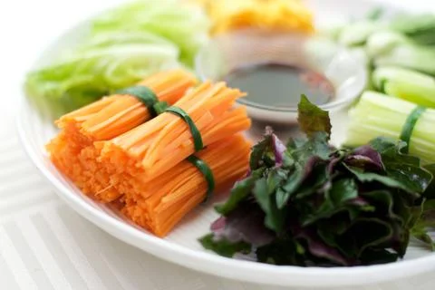 Chinese vegetable plate Stock Photos