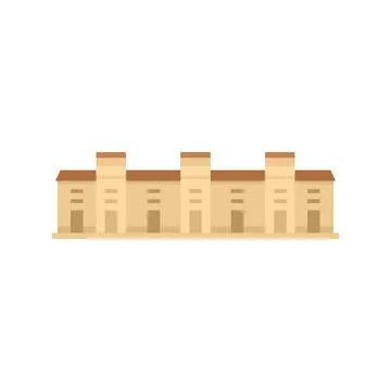Chinese wall icon flat isolated Ilustración de archivo