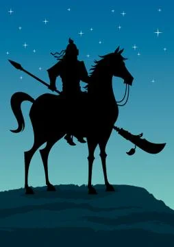 Chinese Warrior 3 Stockillustratie