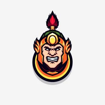 Chinese Warrior Ancient Dynasty Vector Mascot イラスト素材