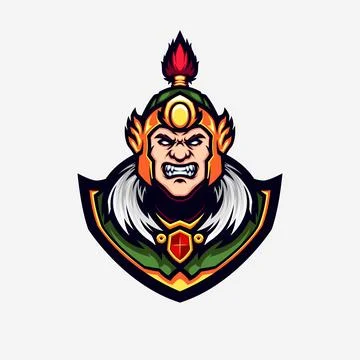 Chinese Warrior Ancient Dynasty Vector Mascot イラスト素材