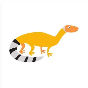 Chinese water dragon lizard vector illustration Illustrazione stock