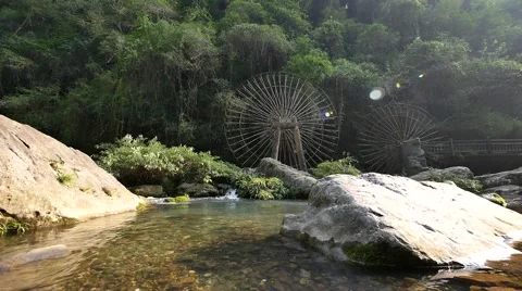 Chinese Water Wheels Video stock 45153713