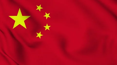Chinese waving flag  Video stock 259415557