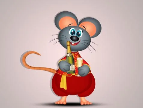 Chinese Year of the rat Stock Illustration