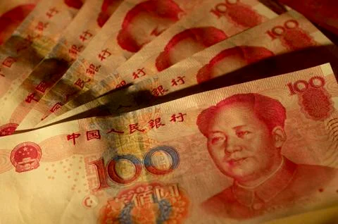 Chinese yuan notes Stock Photos