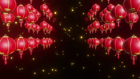 Chineses New Year Lantern Background Stock Footage 261797424