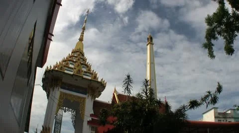 Chinmey Stack On Buddhist Temple 스톡 동영상 12586732