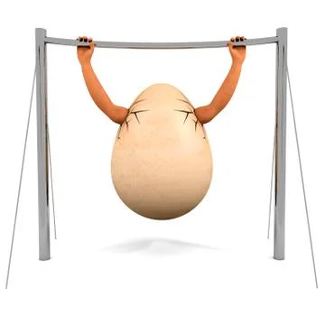 Chinning egg Stock Illustration