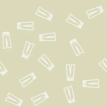 Chino pants clothes line vector seamless pattern Illustrazione stock