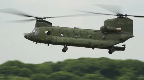 Chinook CH-47 fly by 10952 Stock Footage 24844032