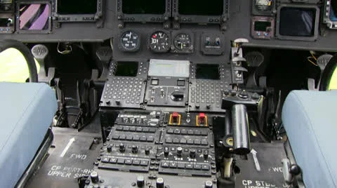 Chinook cockpit Stock Footage 24945828