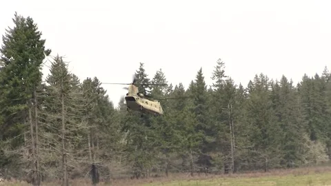 Chinook helicopter taking off Stock Footage 181559747