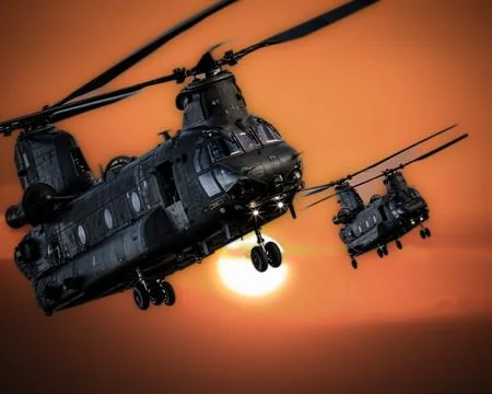 Chinook sunset Stock Photos