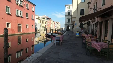 Chioggia, view of the canals Stock Footage 112344317
