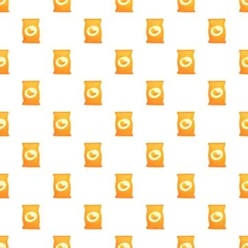 Chip bags creating a seamless snack food pattern Stock Illustration