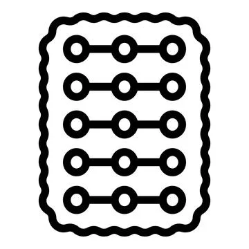 Chip biscuit icon outline vector. Snack square 스톡 일러스트