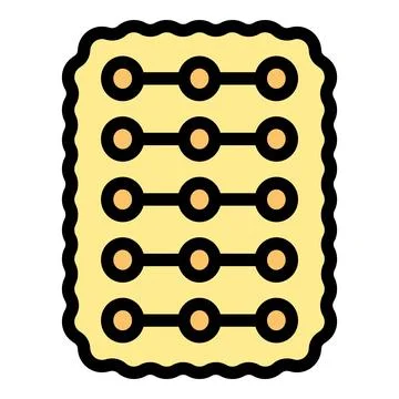 Chip biscuit icon vector flat 스톡 일러스트