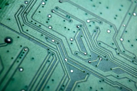 Chip board and processor technology digital close up Foto stock